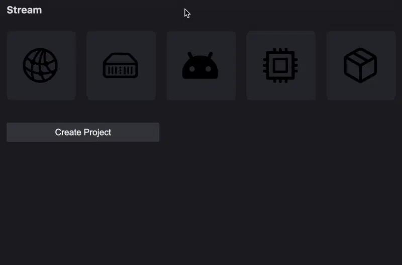 Swift Stream IDE Selecting Library Template